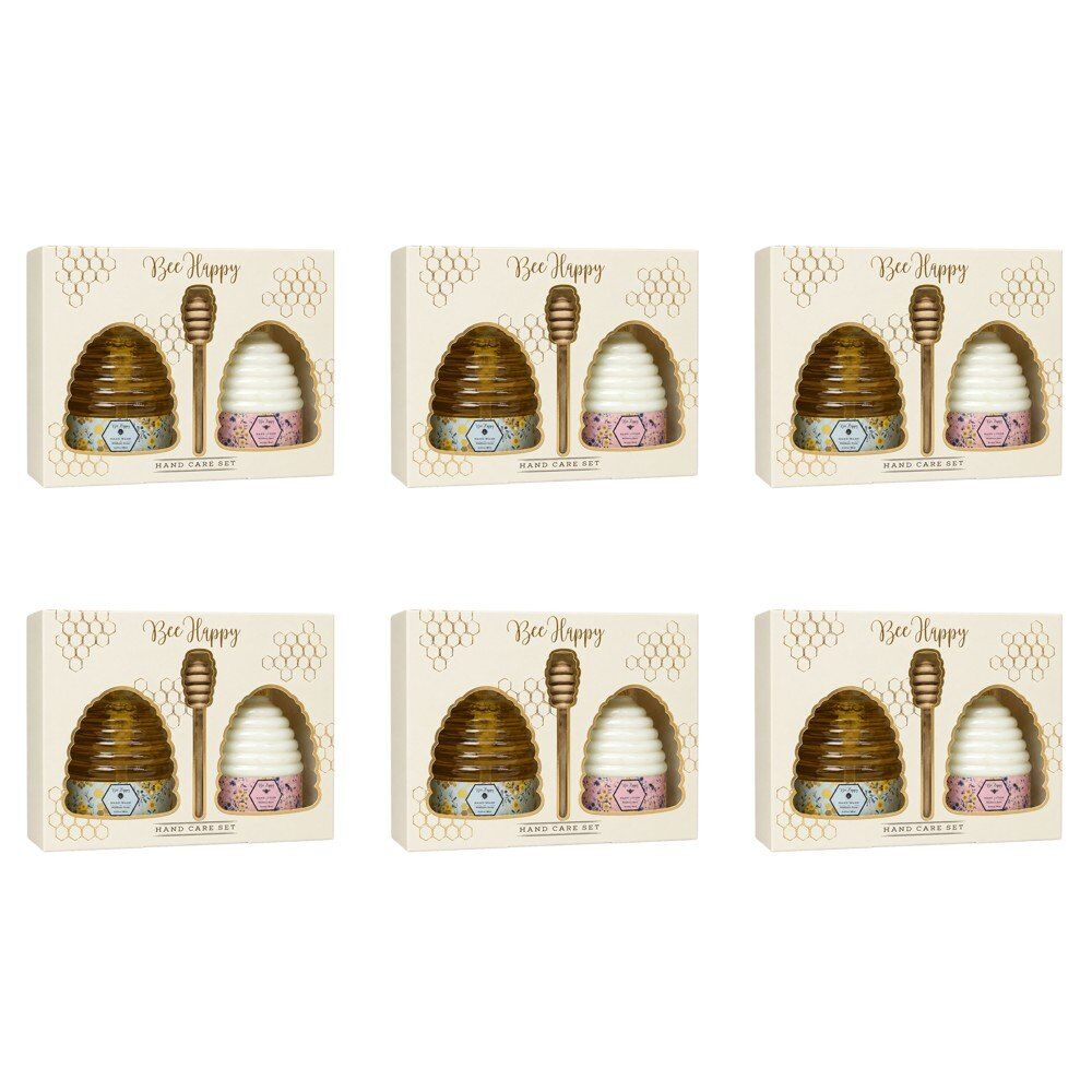 Lulu Grace Bee Happy Hand Wash & Hand Lotion 310mL Gift Set 3pc with Honey Dipper Bundle of 6