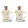 Lulu Grace Bee Happy Ceramic Mug Gift Set with Hand Cream 60mL & Lip Balm 15mL Bundle of 2