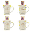 Lulu Grace Bee Happy Ceramic Mug Gift Set with Hand Cream 60mL & Lip Balm 15mL Bundle of 4