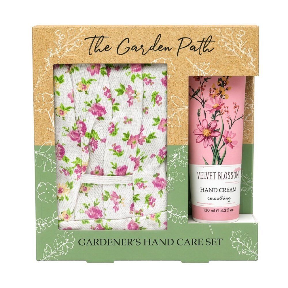 Lulu Grace The Garden Path Gardener's Hand Care Gift Set Gardening Gloves & Hand Cream 130mL Bundle of 5