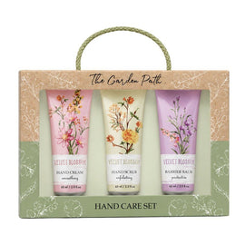 Lulu Grace The Garden Path Hand Care Gift Set 3pc Hand Cream, Hand Scrub & Barrier Balm 60mL