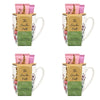 Lulu Grace The Garden Path Tea-Break Hand Care Mug Set with Hand Cream 60mL & Barrier Cream 60mL Bundle of 4