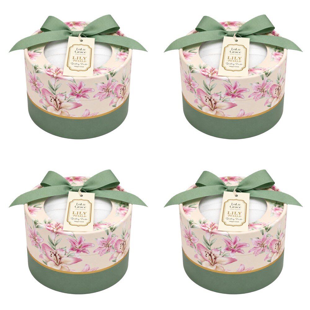 Lulu Grace Heritage Collection Lily Petals Dusting Powder 150g Bundle of 4