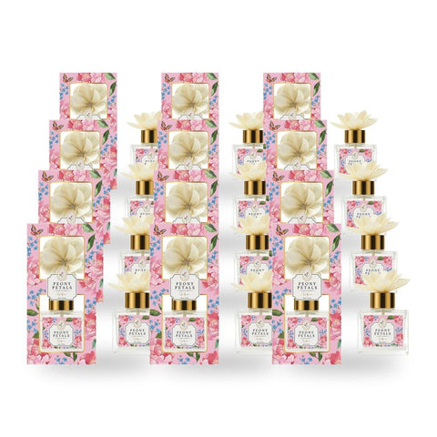 Lulu Grace Peony Petals Reed Diffuser 120mL Pack of 12