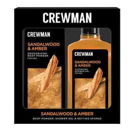 Crewman Sandalwood & Amber Gift Set Body Powder & Shower Gel