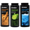 Crewman Body Powder 200g 3 Pack Sandalwood Amber Cedarwood Bergamot Ocean Breeze