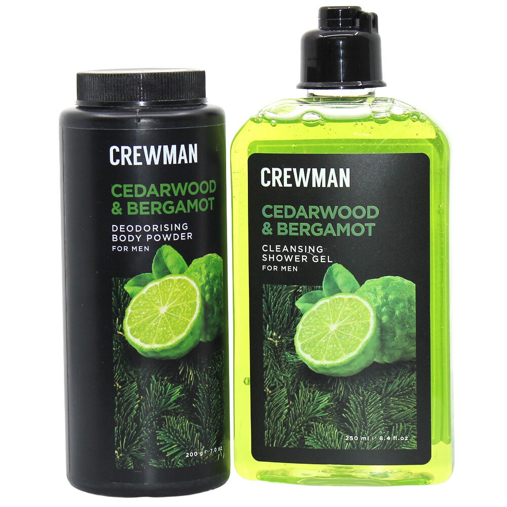 Crewman Cedarwood & Bergamot Gift Set Body Powder & Shower Gel