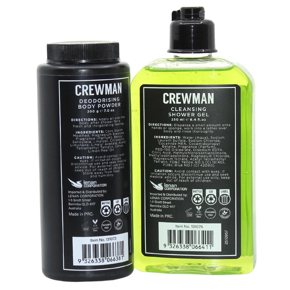 Crewman Cedarwood & Bergamot Gift Set Body Powder & Shower Gel