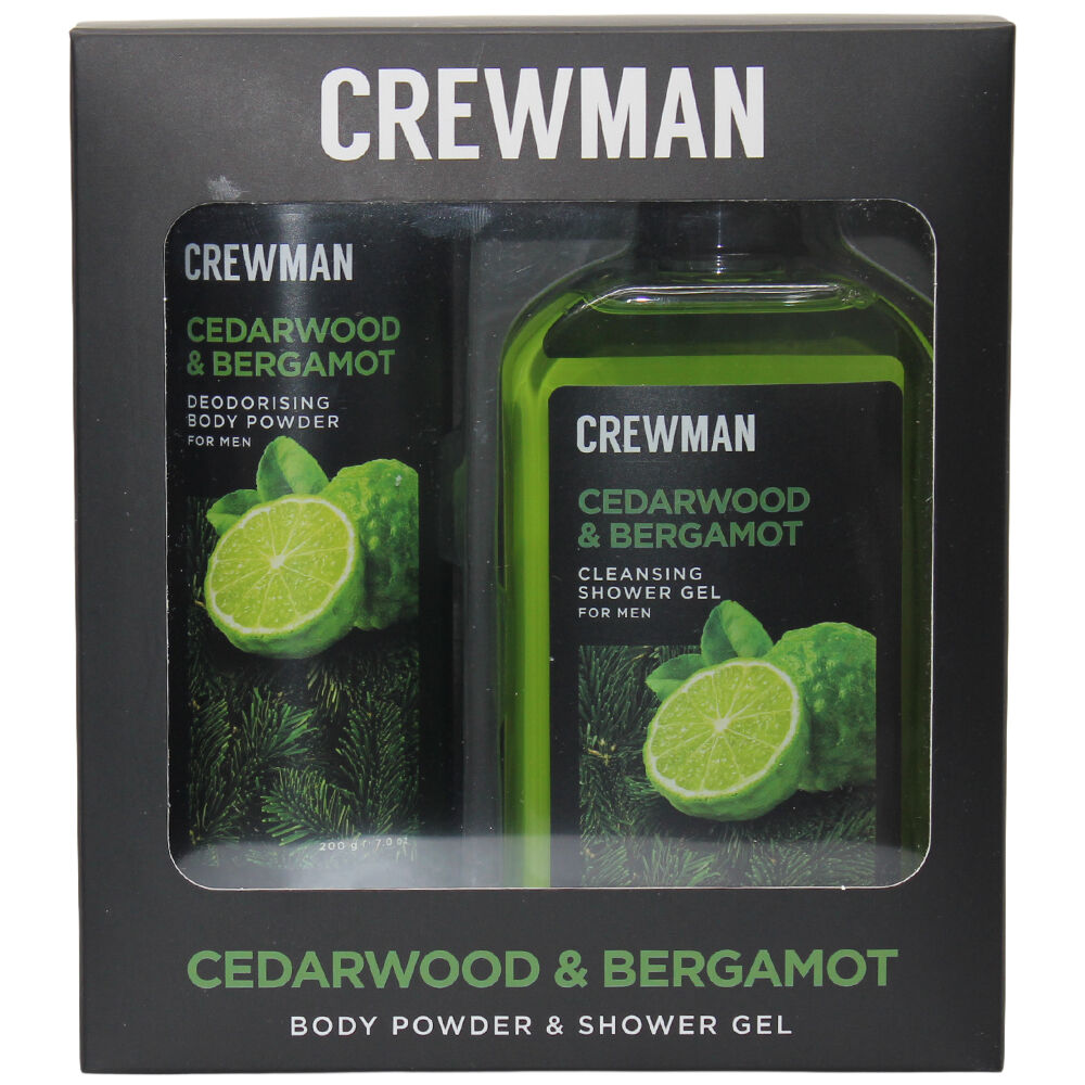 Crewman Cedarwood & Bergamot Gift Set Body Powder & Shower Gel