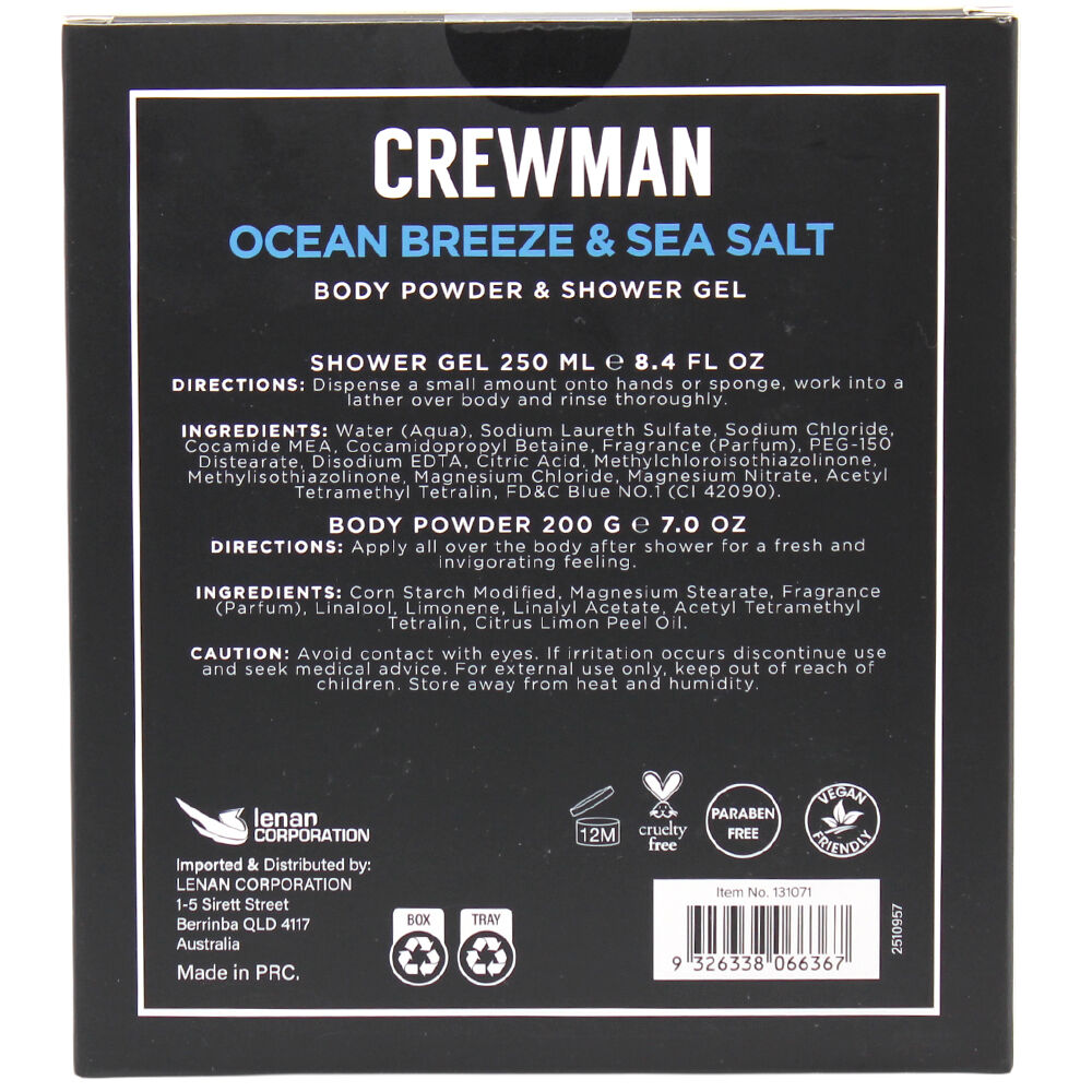 Crewman Ocean Breeze & Sea Salt Gift Set Body Powder & Shower Gel