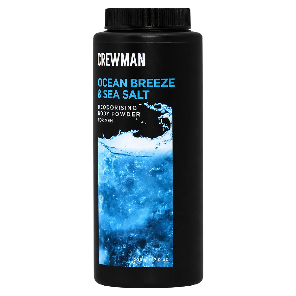 Crewman Ocean Breeze & Sea Salt Body Powder For Men 200g Deodorising