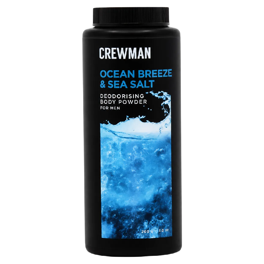 Crewman Ocean Breeze & Sea Salt Body Powder For Men 200g Deodorising