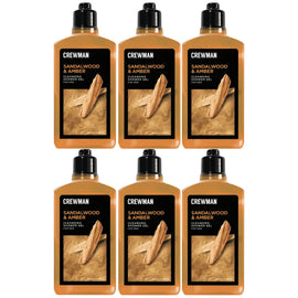 Crewman Sandalwood Amber Shower Gel 250ml 6 Pack Mens Body Wash