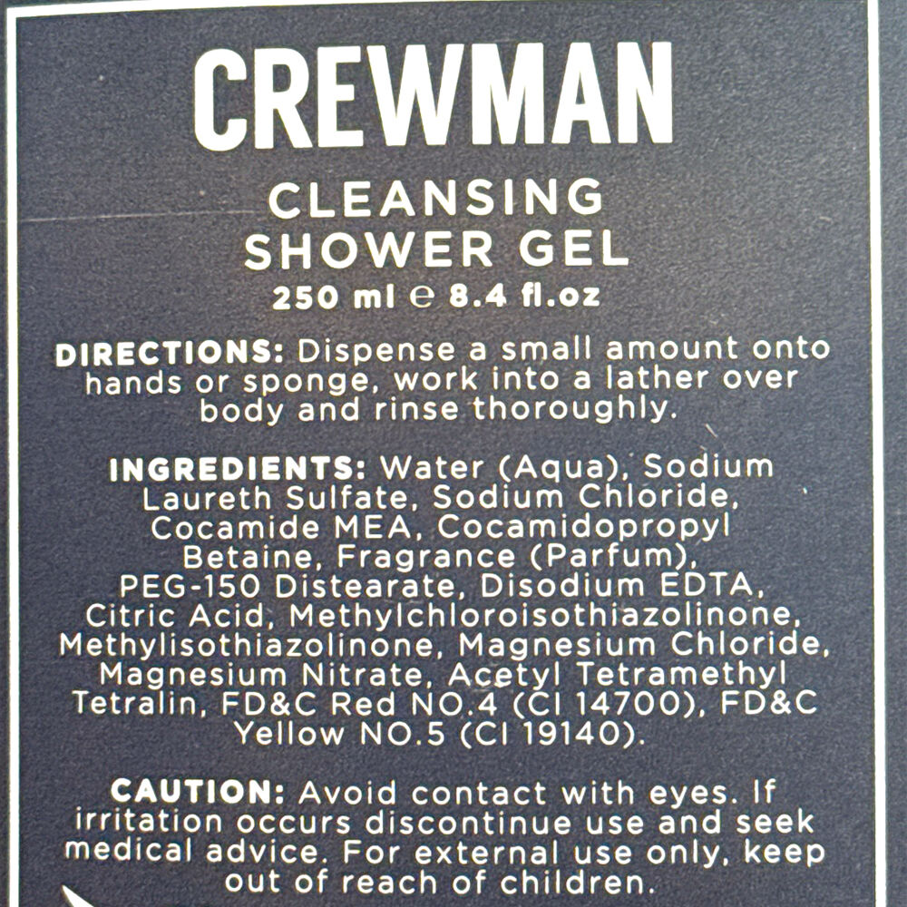 Crewman Sandalwood & Amber Shower Gel For Men 250ml Body Wash