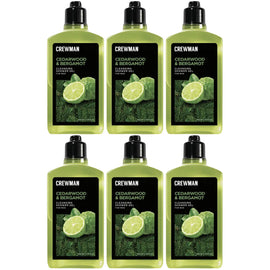 Crewman Cedarwood Bergamot Shower Gel 250ml 6 Pack Mens Body Wash