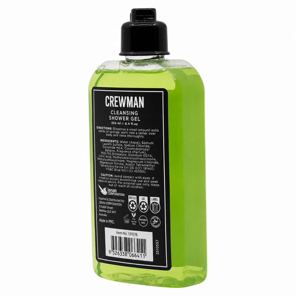 Crewman Cedarwood & Bergamot Shower Gel For Men 250ml Body Wash