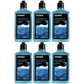 Crewman Ocean Breeze Sea Salt Shower Gel 250ml 6 Pack Mens Body Wash