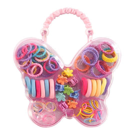 Butterfly Hair Accessories Case Kids Hair Ties and Clips