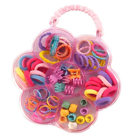 Flower Hair Accessories Case Kids Hair Ties and Clips