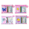 Kids Plush Notebook Stationery Gift Set in Zip Pouch Assorted Designs - Random Design Supplied Bundle of 3