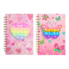Push Pop Fidget Notebook Girls Heart or Butterfly