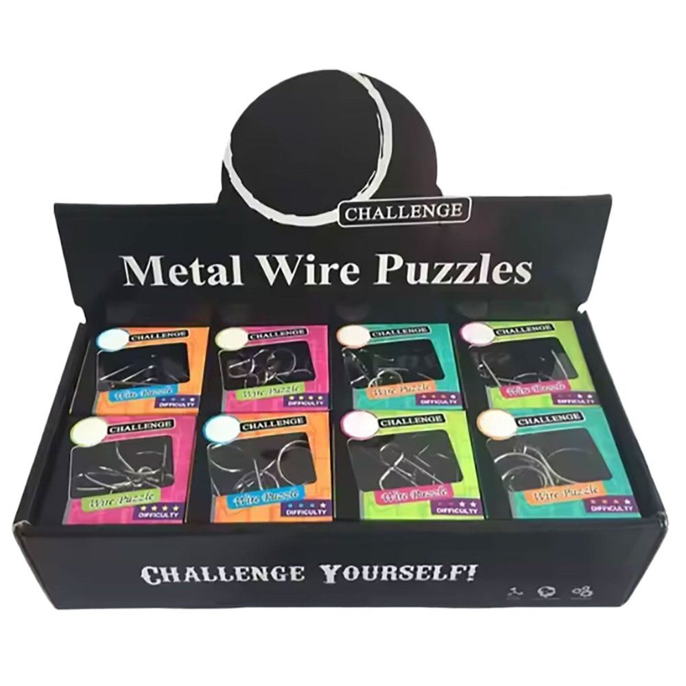 Metal Wire Puzzles Counter Display of 24 Bundle of 2