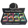Metal Wire Puzzles Counter Display of 24