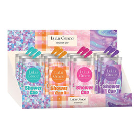 Lulu Grace Candy Pop Shower Cap Assorted Counter Display of 12