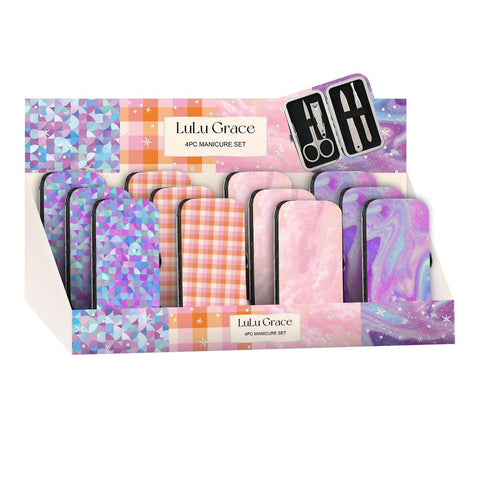 Lulu Grace Candy Pop Manicure Set Assorted Designs Display of 12