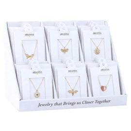 Natures Sparkle Assorted Pendant Necklace Display of 36