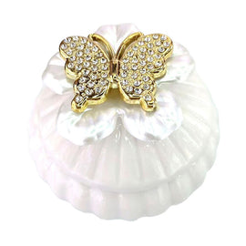 Ceramic Trinket Box Butterfly 8.3 x 6.8cm