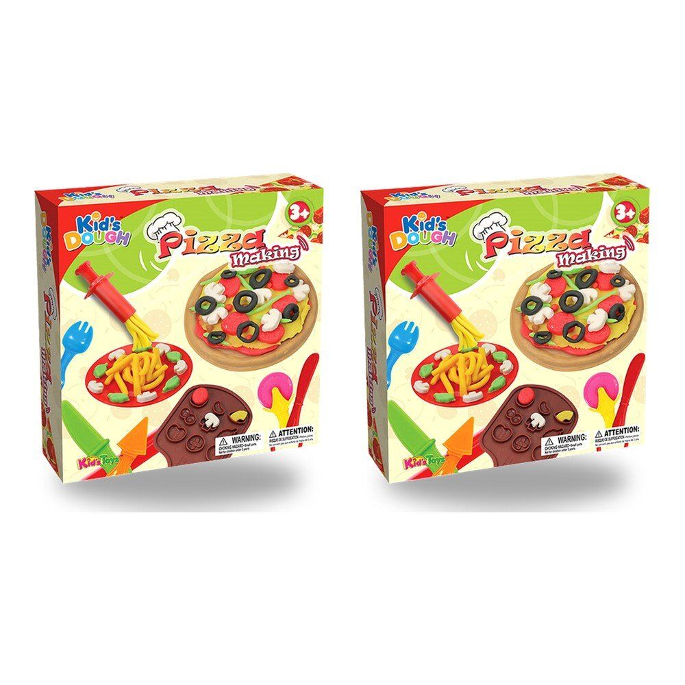 Kid's Dough Pizza Making Play Dough Set Ages 3+ Bundle of 2