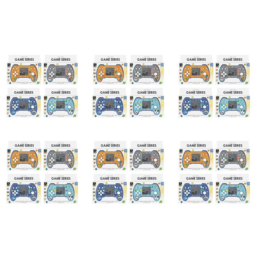 Handheld Brick Game Console 26 Games Assorted Designs - Random Design and Colour Supplied Pack of 6