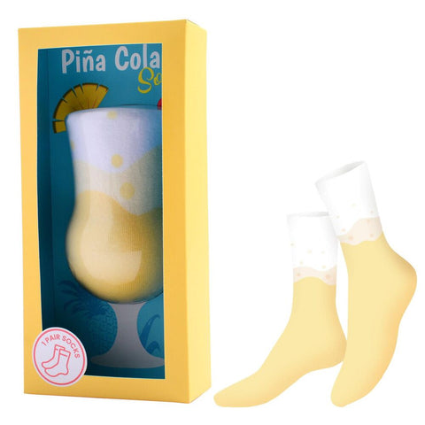 Pina Colada Socks Novelty Cocktail Design