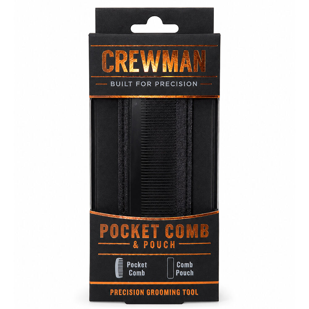 Crewman Pocket Comb and Protective Pouch Hair and Beard Grooming Tool