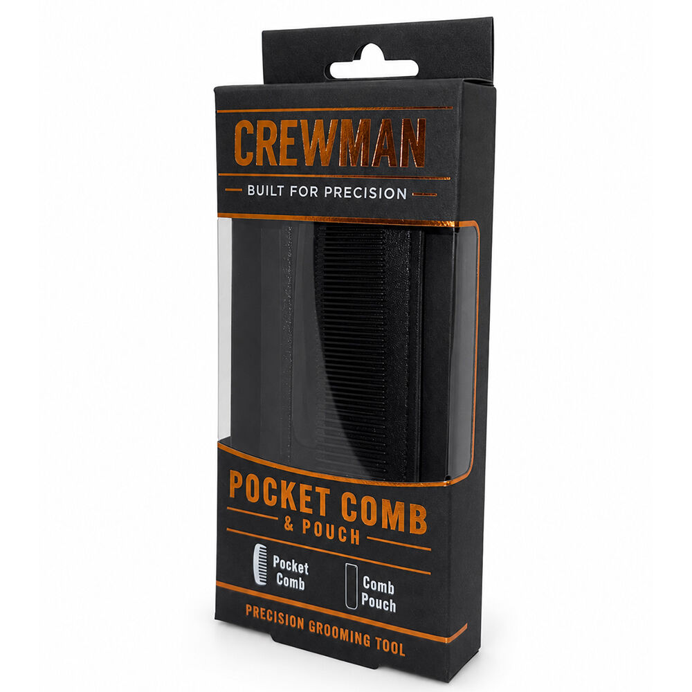 Crewman Pocket Comb and Protective Pouch Hair and Beard Grooming Tool