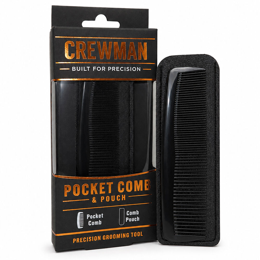 Crewman Pocket Comb and Protective Pouch Hair and Beard Grooming Tool
