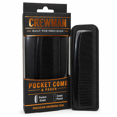 Crewman Pocket Comb and Protective Pouch Hair and Beard Grooming Tool