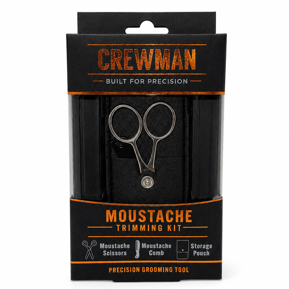 Crewman Moustache Trimming Kit Scissors Comb and Storage Pouch