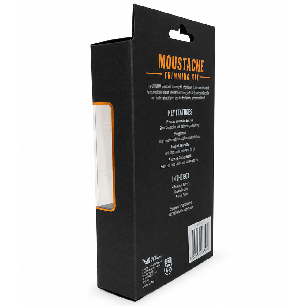 Crewman Moustache Trimming Kit Scissors Comb and Storage Pouch