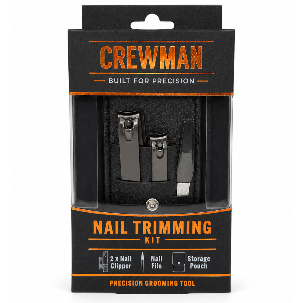Crewman Nail Trimming Kit 2 Nail Clippers File and Storage Pouch