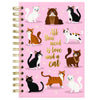 Cat Spiral Notebook Gold Wire Bound