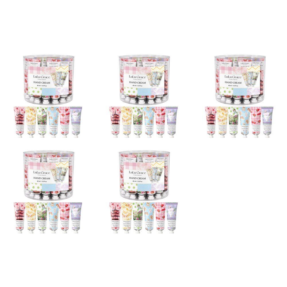 Lulu Grace Hand Cream 60mL Assorted Scents Tub of 36 Bundle of 5