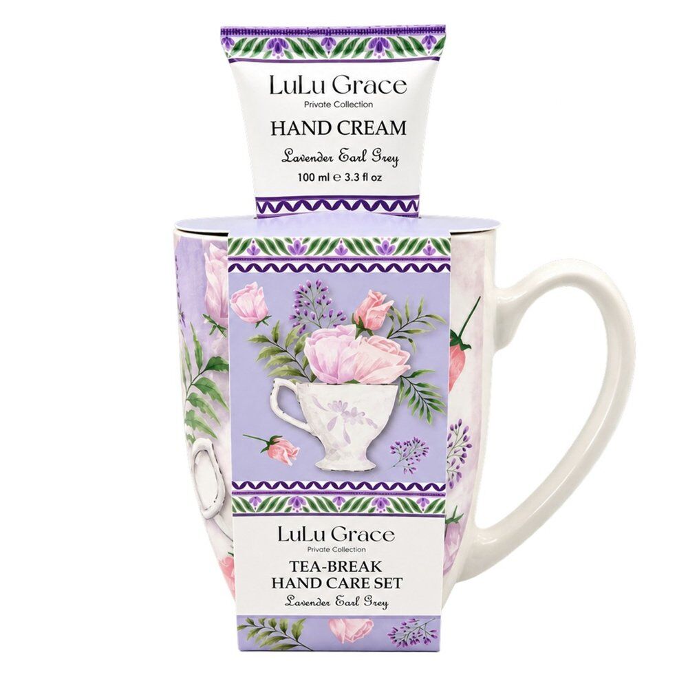 Lulu Grace Lavender Earl Grey Tea-Break Hand Care Set Mug & Hand Cream 100mL