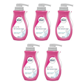 Veet Hair Removal Cream Sensitive Skin 400mL Pack of 5