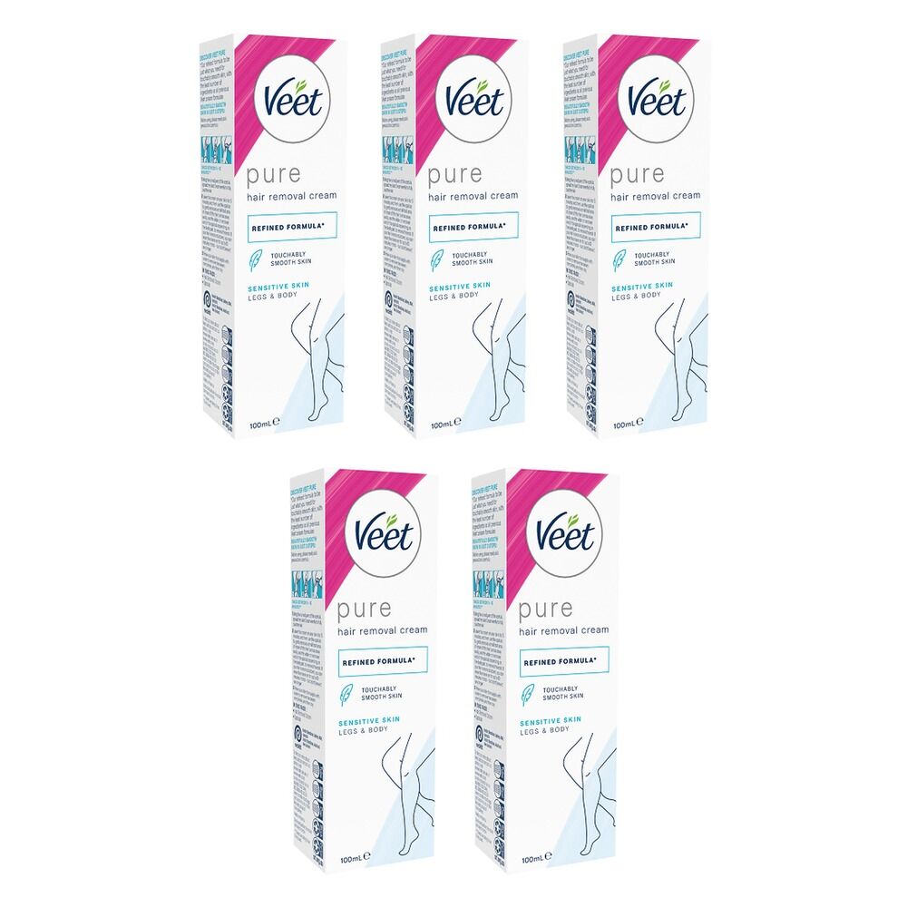 Veet Hair Removal Cream Sensitive Skin 100mL Pack of 5