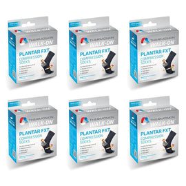 Thermoskin Plantar FXT Compression Socks Crew Small Black Pack of 6