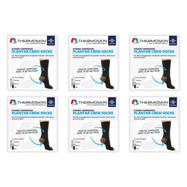 Thermoskin Plantar FXT Compression Socks Crew Large Black Pack of 6