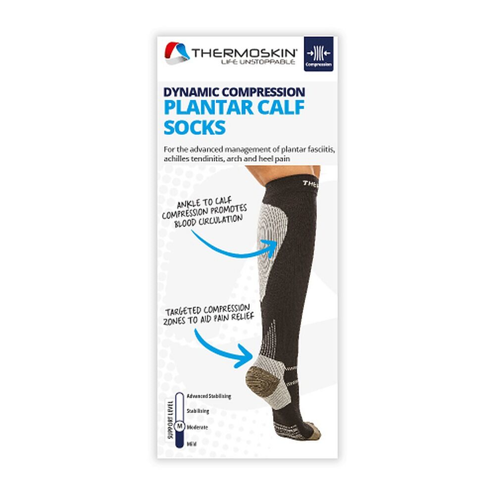 Thermoskin Plantar FXT Compression Socks Calf Large Black