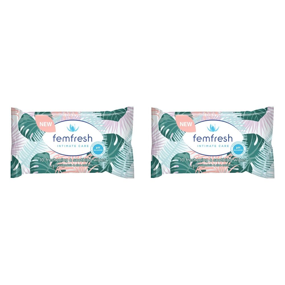 Femfresh Pocket Wipes 10 Wipes x 36 Bundle of 2